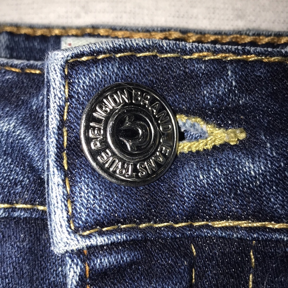 True religion jeans shorts button pockets  zippered size 28 - Picture 6 of 15